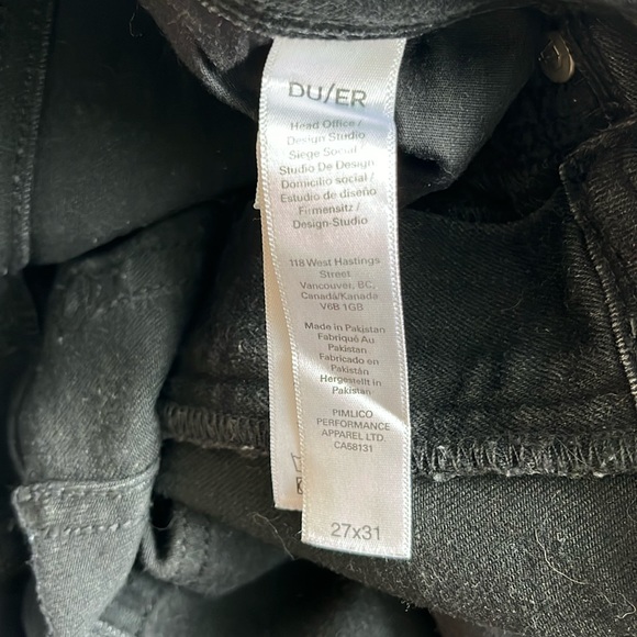 DU/ER black skinny jeans, size 27 - Picture 2 of 5